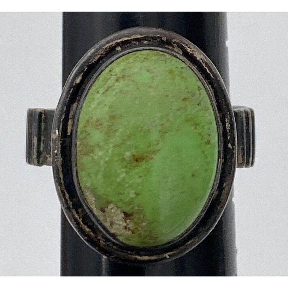 Jay King Native American Sterling Silver Green Gaspeite Southwestern Style Ring